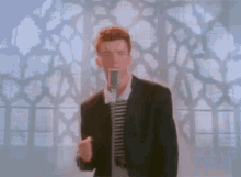 Gif from the Music Video Never Gonna Give You Up
